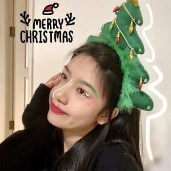 2024 New Happy Christmas Headband INS Δώρο Χριστουγεννιάτικου Δέντρου Κάρτα για μαλλιά με φιόγκο Χαριτωμένα κινούμενα σχέδια φωτογραφικά στηρίγματα Αξεσουάρ μαλλιών