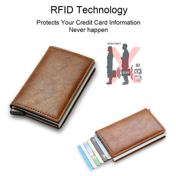 Anti Thief Rfid Притежател на кредитна карта Интелигентен минималистичен портфейл Джоб Мъже Жени Тънък картодържател Банка Кеш Калъф за кредитна карта Чанта Портмоне