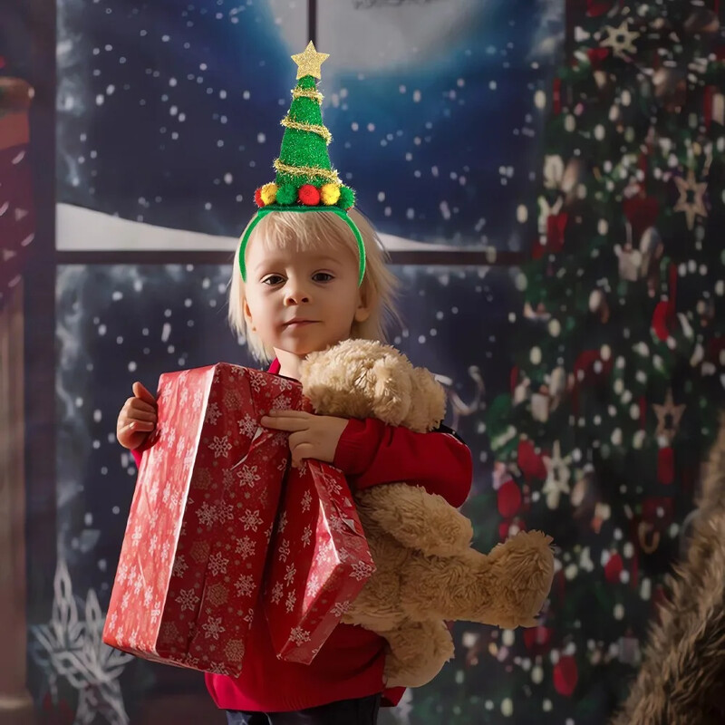 Kalėdinė galvos juosta Antler Kalėdų eglutė Noel Klounas Kepurė Galvos apdangalas Kalėdų plaukų segtukas Navidad Natal Laimingų Naujųjų Metų Linksmų Kalėdų kepurės