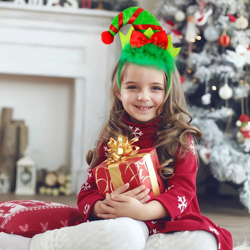 Kalėdinė galvos juosta Antler Kalėdų eglutė Noel Klounas Kepurė Galvos apdangalas Kalėdų plaukų segtukas Navidad Natal Laimingų Naujųjų Metų Linksmų Kalėdų kepurės