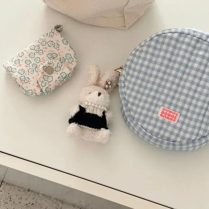 1 db aranyos diák érme pénztárca kártya Egyszerű virágos koreai divatos pénztárca kártyatartó lányoknak Hordozható aranyos kis tárolótáska