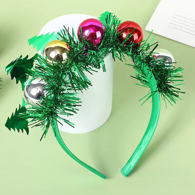 Bentiță de Crăciun de sărbători, decorare pentru bentiță cu bile roșii și verzi - Potrivit pentru petreceri de sărbători și pentru cadouri