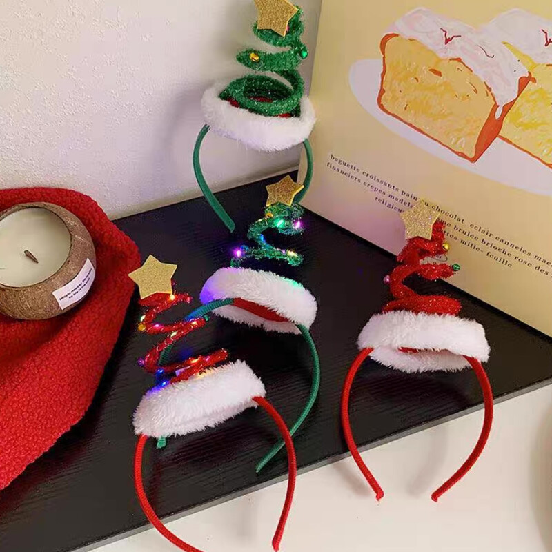 Karácsonyi fejpánt felnőtt/gyerek hópehely karácsonyfa hajpánt LED-lámpákkal 2024 Fesztiváldekoráció lányoknak, újévi ajándékok