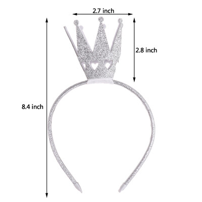 Baby Girls Princess Crown Fényes Tiara Crown Hair Hoop Fejfedő Hajpánt Születésnapi Ajándék Lányok Haj Kiegészítők Parti kellékek