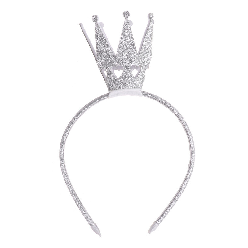 Baby Girls Princess Crown Fényes Tiara Crown Hair Hoop Fejfedő Hajpánt Születésnapi Ajándék Lányok Haj Kiegészítők Parti kellékek