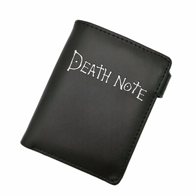 Death Note Anime melna PU ādas īsa maka karte un monētu maciņš zēniem, meitenēm dāvana