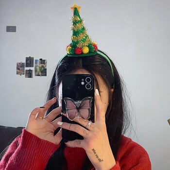 Коледни ленти за глава Xmas Head Topper Смешни крака на Дядо Коледа Шапки Коледно дърво Шапки Шапки за възрастни Деца Новогодишно парти Консумативи