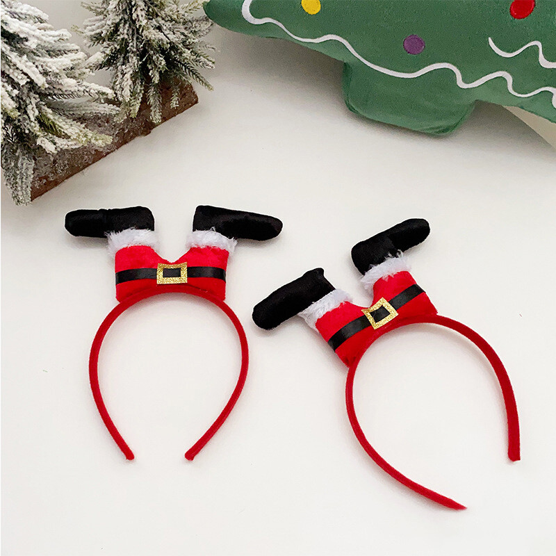 Χριστουγεννιάτικες κορδέλες χριστουγεννιάτικου κεφαλιού Αστεία καπέλο Santa Legs Καπέλο χριστουγεννιάτικο δέντρο Καπέλα κεφαλής για ενήλικες Παιδικά προμήθειες για πρωτοχρονιάτικο πάρτι
