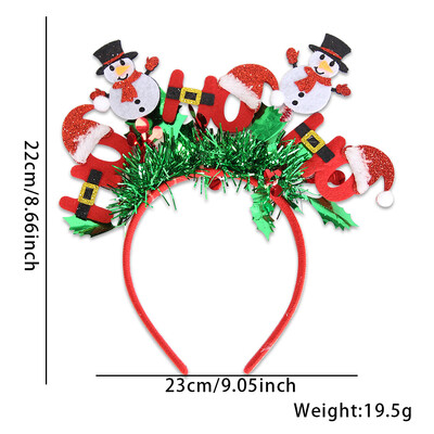 Πρωτοχρονιά 2025 Αριθμός κεφαλόδεσμοι Χριστουγεννιάτικες διακοσμήσεις, πολύχρωμες κορδέλες κεφαλής, κορδέλες κεφαλής από άλκες και χιονάνθρωπος, διακοσμήσεις για χριστουγεννιάτικο πάρτι