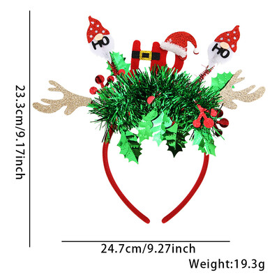 Πρωτοχρονιά 2025 Αριθμός κεφαλόδεσμοι Χριστουγεννιάτικες διακοσμήσεις, πολύχρωμες κορδέλες κεφαλής, κορδέλες κεφαλής από άλκες και χιονάνθρωπος, διακοσμήσεις για χριστουγεννιάτικο πάρτι