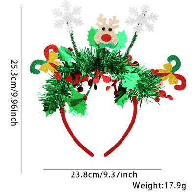 Πρωτοχρονιά 2025 Αριθμός κεφαλόδεσμοι Χριστουγεννιάτικες διακοσμήσεις, πολύχρωμες κορδέλες κεφαλής, κορδέλες κεφαλής από άλκες και χιονάνθρωπος, διακοσμήσεις για χριστουγεννιάτικο πάρτι