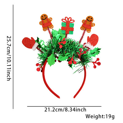 Πρωτοχρονιά 2025 Αριθμός κεφαλόδεσμοι Χριστουγεννιάτικες διακοσμήσεις, πολύχρωμες κορδέλες κεφαλής, κορδέλες κεφαλής από άλκες και χιονάνθρωπος, διακοσμήσεις για χριστουγεννιάτικο πάρτι