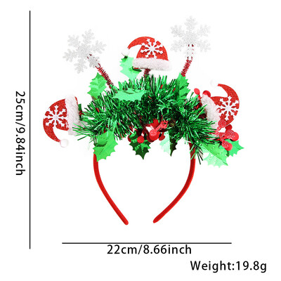 Πρωτοχρονιά 2025 Αριθμός κεφαλόδεσμοι Χριστουγεννιάτικες διακοσμήσεις, πολύχρωμες κορδέλες κεφαλής, κορδέλες κεφαλής από άλκες και χιονάνθρωπος, διακοσμήσεις για χριστουγεννιάτικο πάρτι