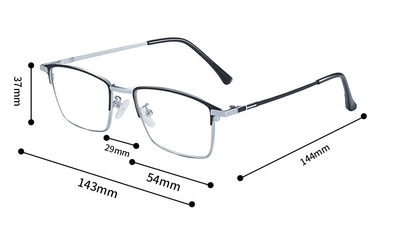 Muške kristalne leće Naočale za čitanje Ženske dioptrijske naočale Okvir za naočale od metala od titana koji blokira plavo svjetlo