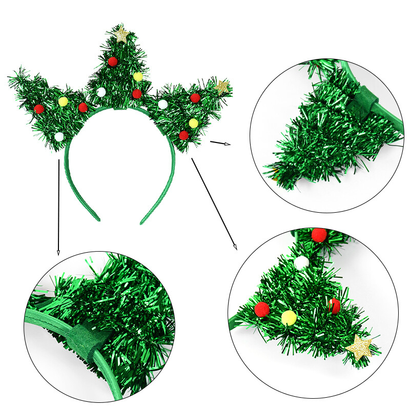 Božićno drvce Pokrivalo za glavu Obruč Dječja traka za glavu Sretan božićni dekor Božićni novogodišnji festival Party Natal Navidad Sretna Nova 2025.