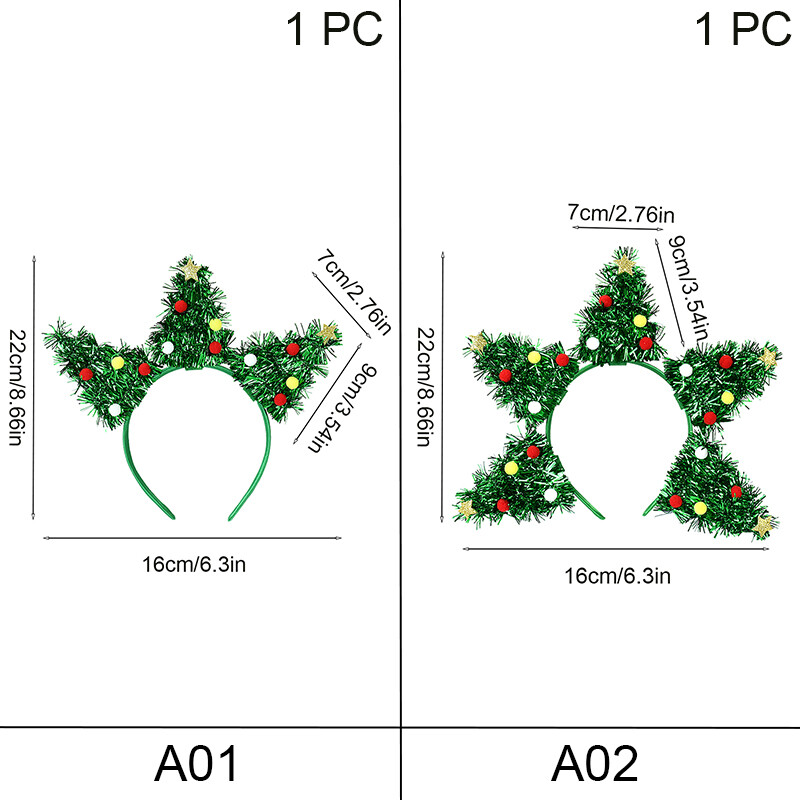 Božićno drvce Pokrivalo za glavu Obruč Dječja traka za glavu Sretan božićni dekor Božićni novogodišnji festival Party Natal Navidad Sretna Nova 2025.