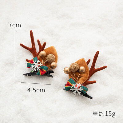 Naujųjų metų Kalėdų galvos apdangalas Plaukų segtukas Plaukų lankelis Vaikams Suaugusiems Merginoms Vaikų Galvos juostos Plaukų Priedai Briedžio sniego senio Cosplay galvos apdangalai