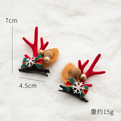 Naujųjų metų Kalėdų galvos apdangalas Plaukų segtukas Plaukų lankelis Vaikams Suaugusiems Merginoms Vaikų Galvos juostos Plaukų Priedai Briedžio sniego senio Cosplay galvos apdangalai