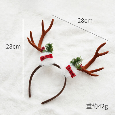 Naujųjų metų Kalėdų galvos apdangalas Plaukų segtukas Plaukų lankelis Vaikams Suaugusiems Merginoms Vaikų Galvos juostos Plaukų Priedai Briedžio sniego senio Cosplay galvos apdangalai