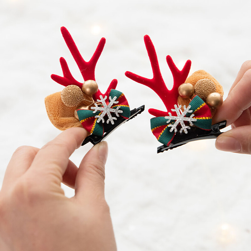 Naujųjų metų Kalėdų galvos apdangalas Plaukų segtukas Plaukų lankelis Vaikams Suaugusiems Merginoms Vaikų Galvos juostos Plaukų Priedai Briedžio sniego senio Cosplay galvos apdangalai