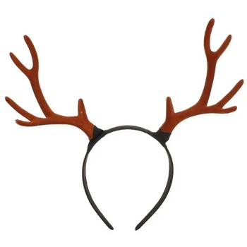 Δώρο Χριστουγέννων Antler Flocked Deer Branch Headband Multipurpose Antler Headband Lovely Xmas Antler Headband Funny Xmas Headwear