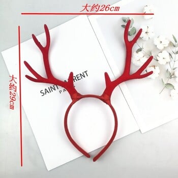 Δώρο Χριστουγέννων Antler Flocked Deer Branch Headband Multipurpose Antler Headband Lovely Xmas Antler Headband Funny Xmas Headwear