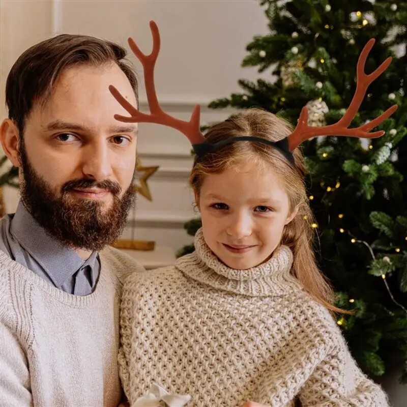 Jõulukingitus Sarvkarva hirve oksa peapael Mitmeotstarbeline sarvepeapael Armas jõulude sarvepeapael Naljakas jõulupeakate