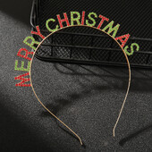 Crăciun Fericit bentita cu litere accesorii decorative pentru păr rochie toci 1 set 1 bucată.