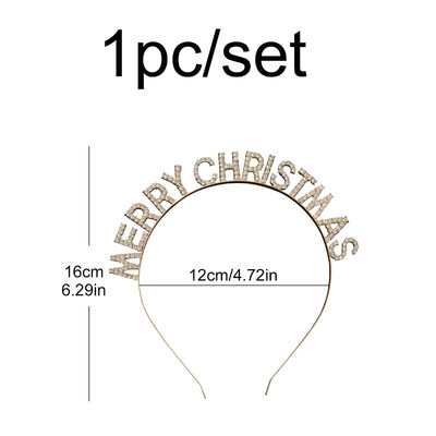 Crăciun Fericit bentita cu litere accesorii decorative pentru păr rochie toci 1 set 1 bucată.