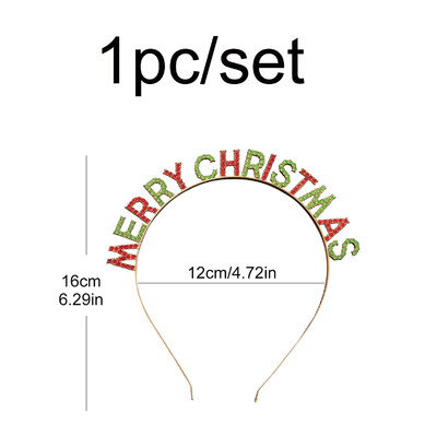 Crăciun Fericit bentita cu litere accesorii decorative pentru păr rochie toci 1 set 1 bucată.