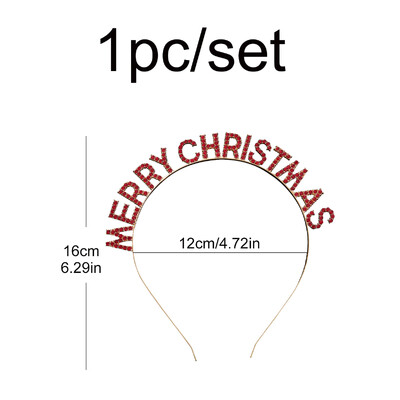 Crăciun Fericit bentita cu litere accesorii decorative pentru păr rochie toci 1 set 1 bucată.