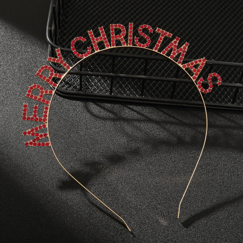 Crăciun Fericit bentita cu litere accesorii decorative pentru păr rochie toci 1 set 1 bucată.
