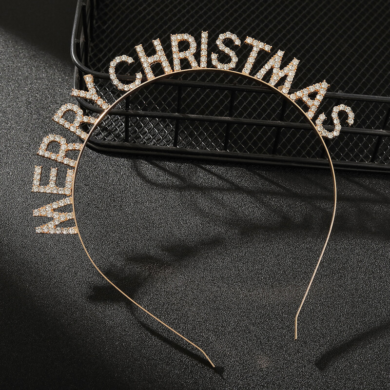 Crăciun Fericit bentita cu litere accesorii decorative pentru păr rochie toci 1 set 1 bucată.