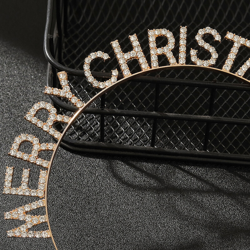 Crăciun Fericit bentita cu litere accesorii decorative pentru păr rochie toci 1 set 1 bucată.