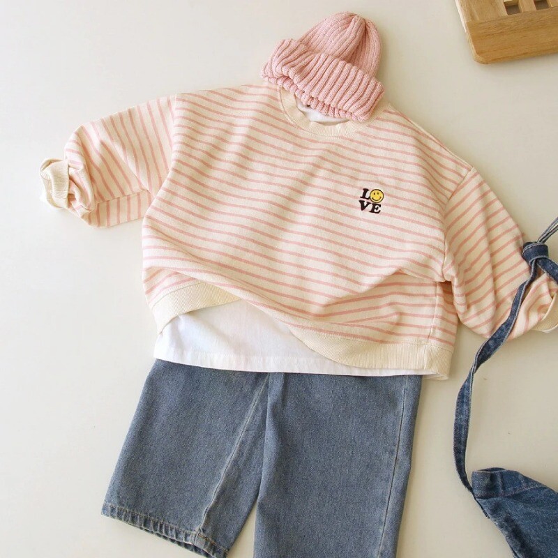 2024 Νέο ανοιξιάτικο παιδικό παντελόνι Φθινόπωρο για αγόρι τζιν μαλακό τζιν Φαρδύ casual κορίτσια Φαρδύ παντελόνι παιδικό ίσιο τζιν παντελόνι