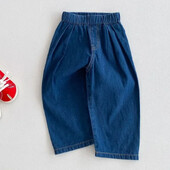 2024 Φθινόπωρο Παιδικά Χαλαρά Τζιν Αγόρια Κορίτσια Μόδα Casual Τζιν Βαμβακερό παντελόνι Παιδικό Παντελόνι με φαρδύ τζιν παντελόνι 1-6 ετών