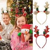 Karácsonyi fejpántok rénszarvas agancs szarv virág hajpánt fejfedő gyerekeknek felnőtt Navidad újévi karácsonyi parti dekorációs kellékek