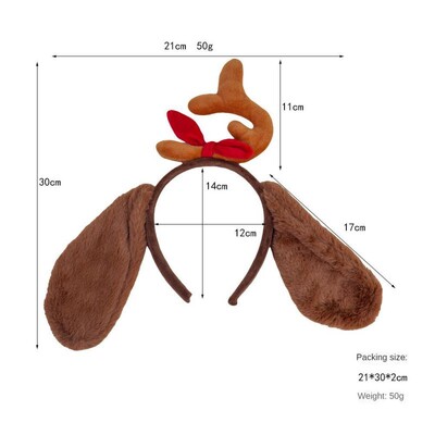 Χριστουγεννιάτικες κεφαλόδεσμες για γυναίκες, κορδέλες από ελαφάκι, χαριτωμένες φουρκέτες, χριστουγεννιάτικες κορδέλες από κέρατο ελαφιού