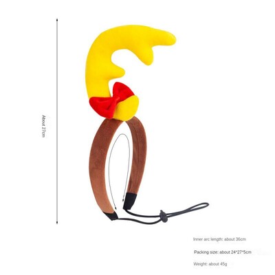 Χριστουγεννιάτικες κεφαλόδεσμες για γυναίκες, κορδέλες από ελαφάκι, χαριτωμένες φουρκέτες, χριστουγεννιάτικες κορδέλες από κέρατο ελαφιού