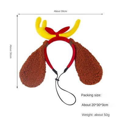 Χριστουγεννιάτικες κεφαλόδεσμες για γυναίκες, κορδέλες από ελαφάκι, χαριτωμένες φουρκέτες, χριστουγεννιάτικες κορδέλες από κέρατο ελαφιού