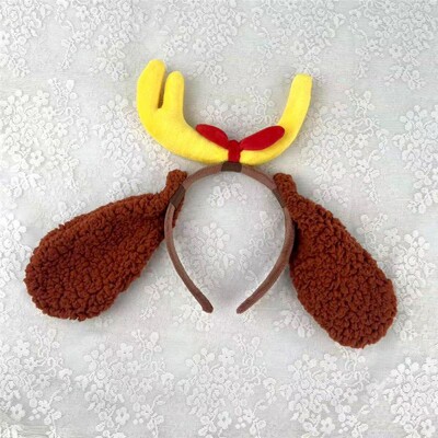 Χριστουγεννιάτικες κεφαλόδεσμες για γυναίκες, κορδέλες από ελαφάκι, χαριτωμένες φουρκέτες, χριστουγεννιάτικες κορδέλες από κέρατο ελαφιού