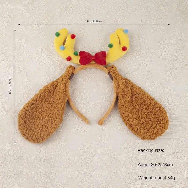 Χριστουγεννιάτικες κεφαλόδεσμες για γυναίκες, κορδέλες από ελαφάκι, χαριτωμένες φουρκέτες, χριστουγεννιάτικες κορδέλες από κέρατο ελαφιού