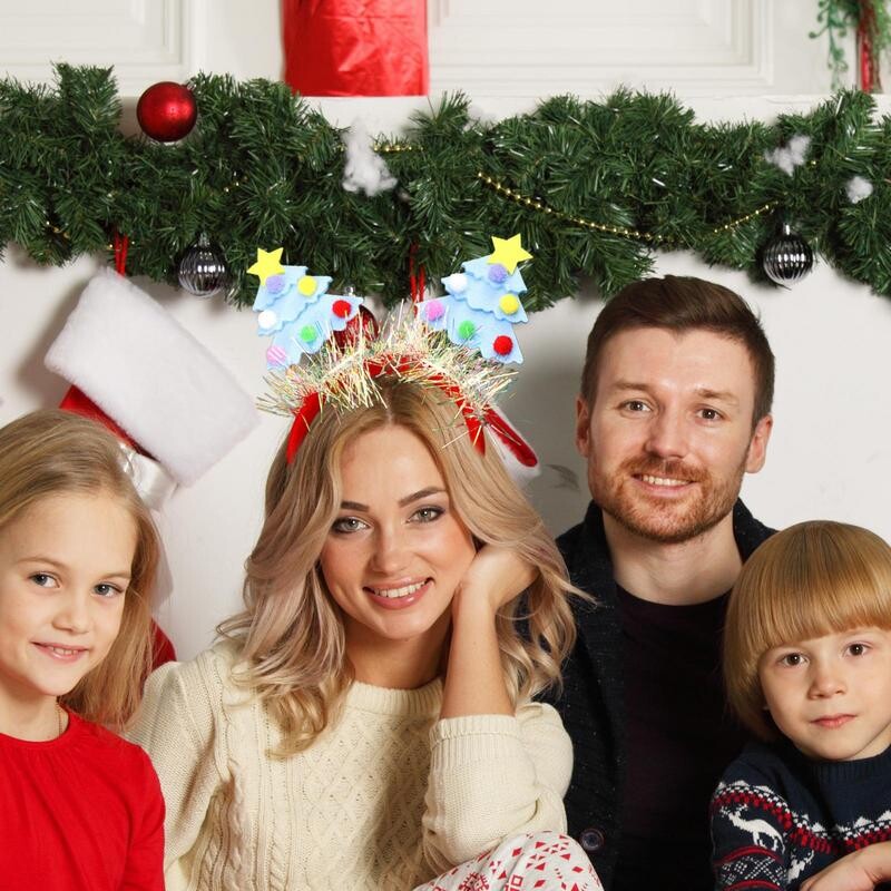 Božićni ukrasi za glavu Obruči za kosu sa šljokicama Božićno drvce Cosplay ukrasi za glavu Ukrasni božićni koluti za kosu za božićnu zabavu