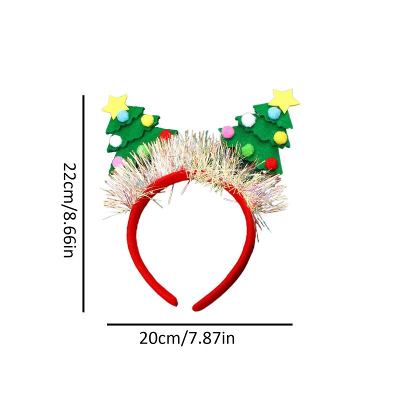 Božićni ukrasi za glavu Obruči za kosu sa šljokicama Božićno drvce Cosplay ukrasi za glavu Ukrasni božićni koluti za kosu za božićnu zabavu