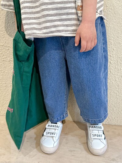 szarvas jonmi 2023 tavasz, új koreai stílusú, gyerek bő, alkalmi farmernadrág, egyszínű tipegő gyerek farmer nadrág