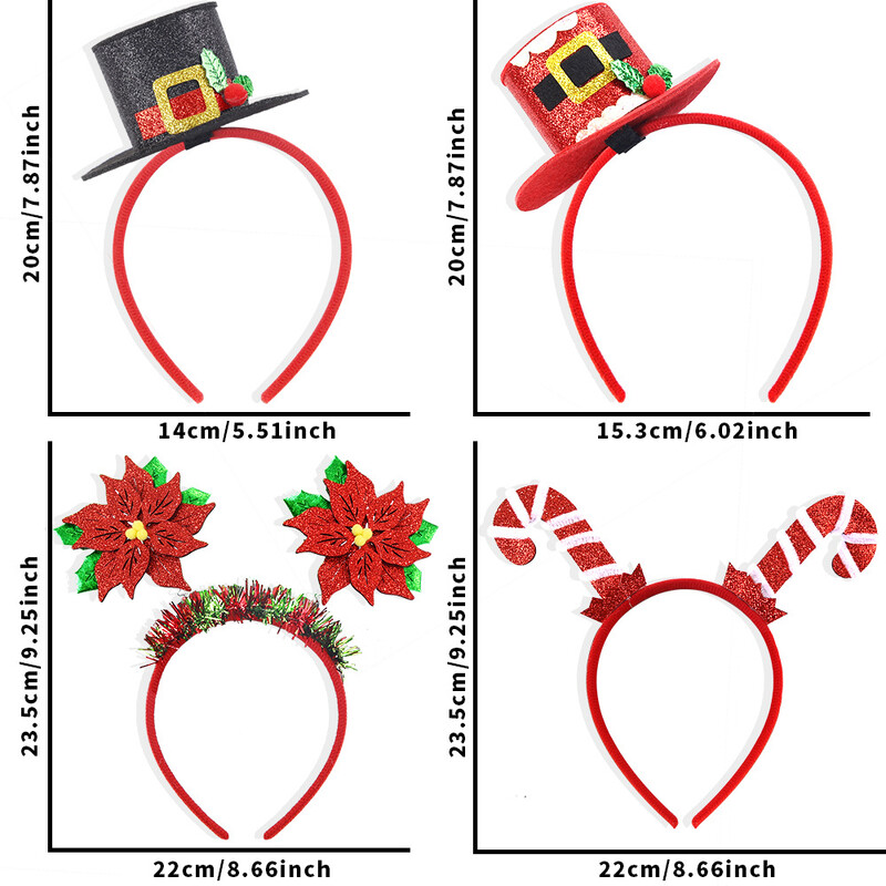 Új karácsonyi fejpánt íj agancsfej csat karácsonyfa hóember fejdísz karácsonyi díszek gyermekbuli kellékek
