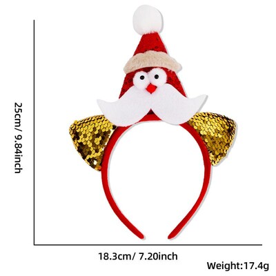 Kalėdinė galvos juosta Merginų vakarėlio dekoracija Kalėdų eglutės galvos apdangalai Pentagramos galvos juosta Kalėdos