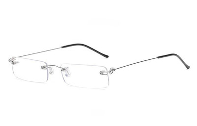 Очки Anti-Mėlyni akiniai be rėmelių skaitymui kvadratiniai metaliniai ikižiūriniai akiniai Akiniai vyriški akiniai regėjimui nuo +1,0 iki +4,0