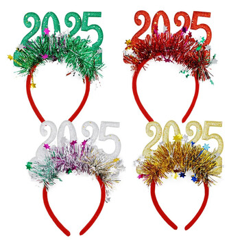 2025 Christmas Headband Happy 2025 New Year Party Head Band Joy Noel 2025 Merry Christmas Party Αξεσουάρ Παιδική μπομπονιέρα