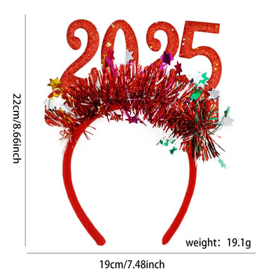 2025 Christmas Headband Happy 2025 New Year Party Head Band Joy Noel 2025 Merry Christmas Party Αξεσουάρ Παιδική μπομπονιέρα